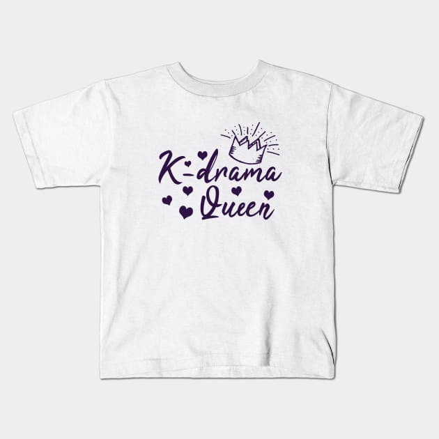 K-Drama Queen Kids T-Shirt by LunaMay